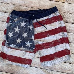 American Flag Swim Shorts